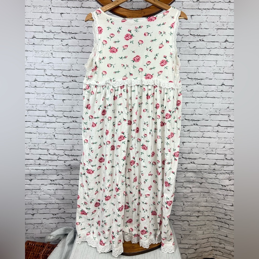 Victoria's Secret | Vintage White and Pink Floral Cute Dress size M - Picture 2 of 6